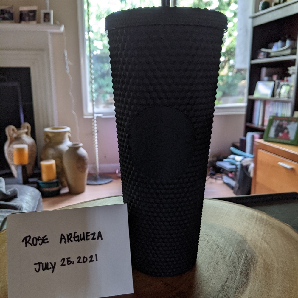Starbucks tumbler black studded matte